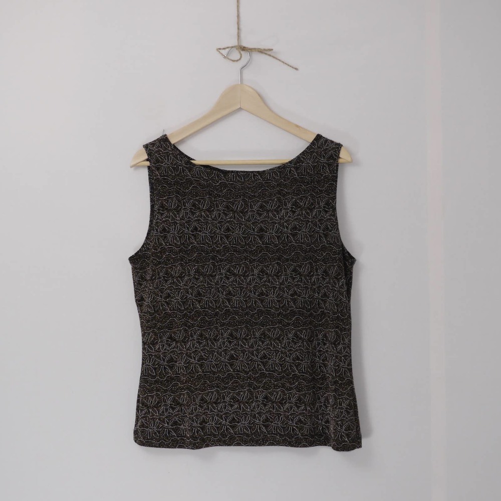 Fashion Bug Embellished Beaded Tank Top in XL